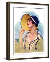 "Woman at the Shore,"August 20, 1927-Bradshaw Crandall-Framed Giclee Print