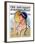 "Woman at the Shore," Saturday Evening Post Cover, August 20, 1927-Bradshaw Crandall-Framed Giclee Print