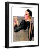 "Woman at the Theater,"April 13, 1935-Bradshaw Crandall-Framed Giclee Print