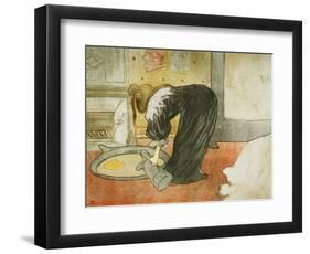 Woman at the Tub, 1896-Henri de Toulouse-Lautrec-Framed Giclee Print