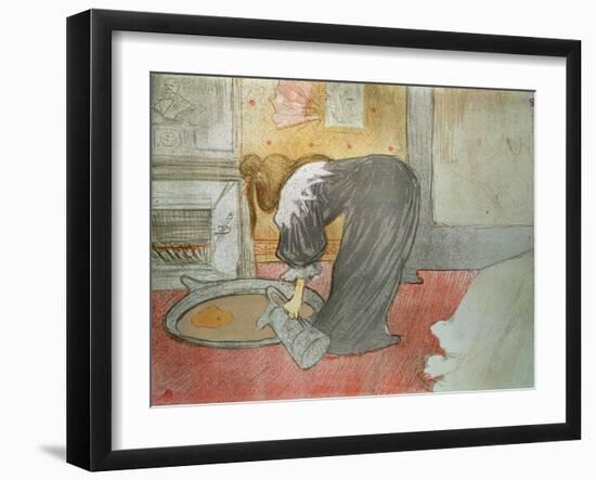 Woman at the Tub from 'Elles', 1896-Henri de Toulouse-Lautrec-Framed Giclee Print