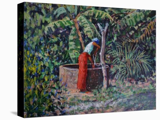 Woman at the Well 2021 (oil)-Tilly Willis-Stretched Canvas