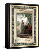 Woman at the Well: Jesus and the Samaritan Woman-Carl Bloch-Framed Stretched Canvas