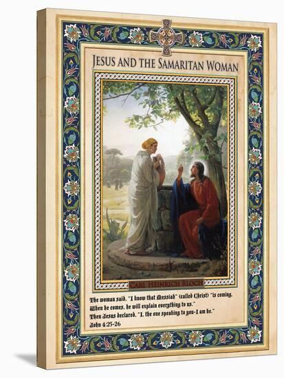 Woman at the Well: Jesus and the Samaritan Woman-Carl Bloch-Stretched Canvas