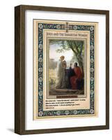 Woman at the Well: Jesus and the Samaritan Woman-Carl Bloch-Framed Giclee Print