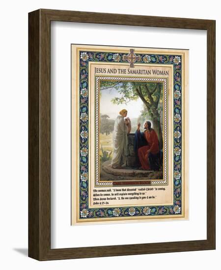 Woman at the Well: Jesus and the Samaritan Woman-Carl Bloch-Framed Giclee Print