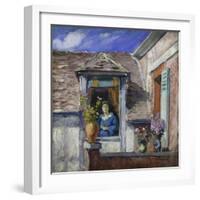 Woman at the Window (Femme a La Fenetre)-Henri Lebasque-Framed Giclee Print