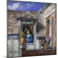 Woman at the Window (Femme a La Fenetre)-Henri Lebasque-Mounted Giclee Print