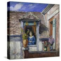 Woman at the Window (Femme a La Fenetre)-Henri Lebasque-Stretched Canvas