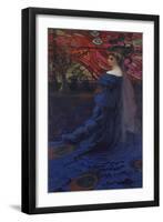 Woman at the Window (The Peacock). Portrait of Zofia Borucinska, 1908-Kazimierz Stabrowski-Framed Giclee Print