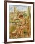 Woman at the Window with a View of Old Nice, 1918-Pierre-Auguste Renoir-Framed Giclee Print