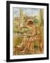 Woman at the Window with a View of Old Nice, 1918-Pierre-Auguste Renoir-Framed Giclee Print