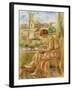 Woman at the Window with a View of Old Nice, 1918-Pierre-Auguste Renoir-Framed Giclee Print