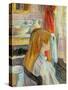 Woman at the Window-Henri de Toulouse-Lautrec-Stretched Canvas