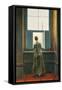 Woman at Window-Caspar David Friedrich-Framed Stretched Canvas