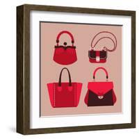 Woman Bags-yemelianova-Framed Art Print