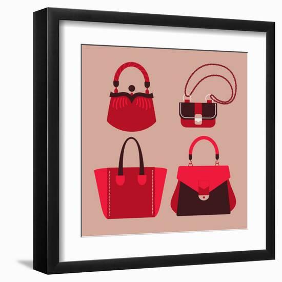 Woman Bags-yemelianova-Framed Art Print