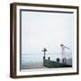 Woman Balancing on a Breakwater-null-Framed Photographic Print