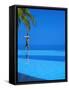 Woman Balancing on Edge of Infinity Pool, Maldives, Indian Ocean-Papadopoulos Sakis-Framed Stretched Canvas