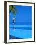 Woman Balancing on Edge of Infinity Pool, Maldives, Indian Ocean-Papadopoulos Sakis-Framed Photographic Print