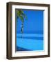 Woman Balancing on Edge of Infinity Pool, Maldives, Indian Ocean-Papadopoulos Sakis-Framed Photographic Print