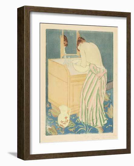 Woman Bathing, 1890-1-Mary Cassatt-Framed Giclee Print