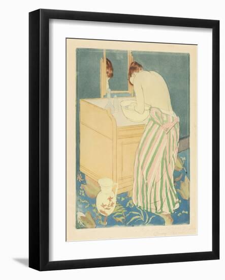 Woman Bathing, 1890-1-Mary Cassatt-Framed Giclee Print