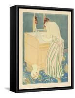 Woman Bathing, 1890-1-Mary Cassatt-Framed Stretched Canvas