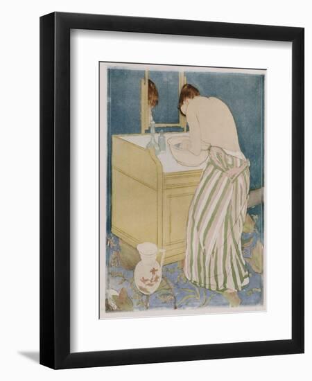 Woman Bathing, 1890-91-Mary Cassatt-Framed Premium Giclee Print