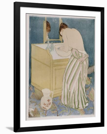 Woman Bathing, 1890-91-Mary Cassatt-Framed Giclee Print