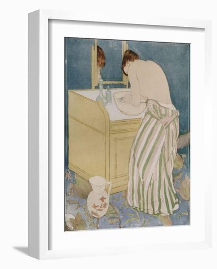 Woman Bathing, 1890-91-Mary Cassatt-Framed Giclee Print