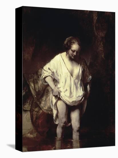 Woman Bathing in a Stream-Rembrandt van Rijn-Stretched Canvas