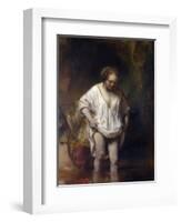 Woman Bathing in a Stream-Rembrandt van Rijn-Framed Giclee Print