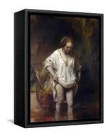 Woman Bathing in a Stream-Rembrandt van Rijn-Framed Stretched Canvas