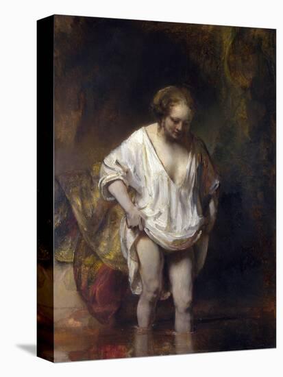 Woman Bathing in a Stream-Rembrandt van Rijn-Stretched Canvas