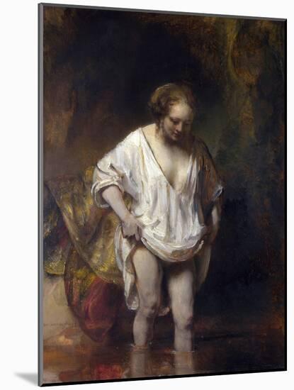 Woman Bathing in a Stream-Rembrandt van Rijn-Mounted Giclee Print