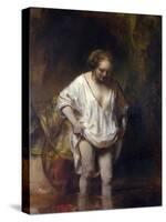 Woman Bathing in a Stream-Rembrandt van Rijn-Stretched Canvas