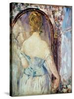 Woman before a Mirror, 1876-77-Edouard Manet-Stretched Canvas