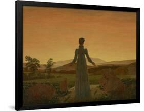 Woman before the Setting Sun, C. 1818-Caspar David Friedrich-Framed Giclee Print