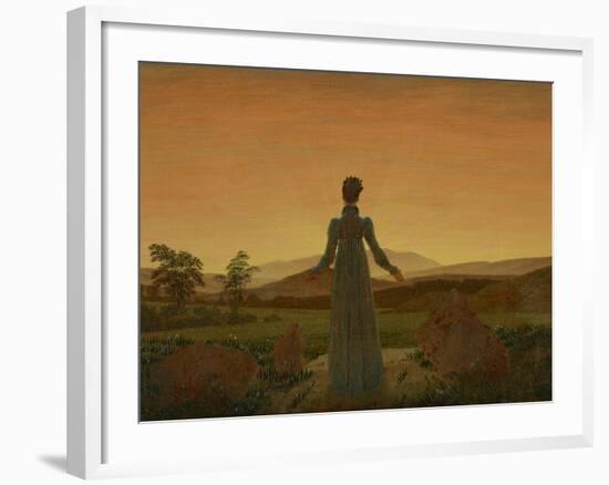 Woman before the Setting Sun, C. 1818-Caspar David Friedrich-Framed Giclee Print