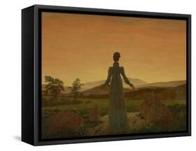 Woman before the Setting Sun, C. 1818-Caspar David Friedrich-Framed Stretched Canvas