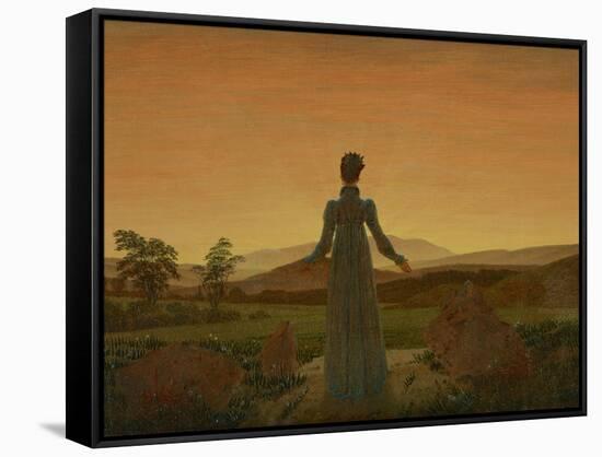 Woman before the Setting Sun, C. 1818-Caspar David Friedrich-Framed Stretched Canvas