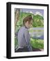 Woman Beside a Lake, 1889-Louis Anquetin-Framed Premium Giclee Print