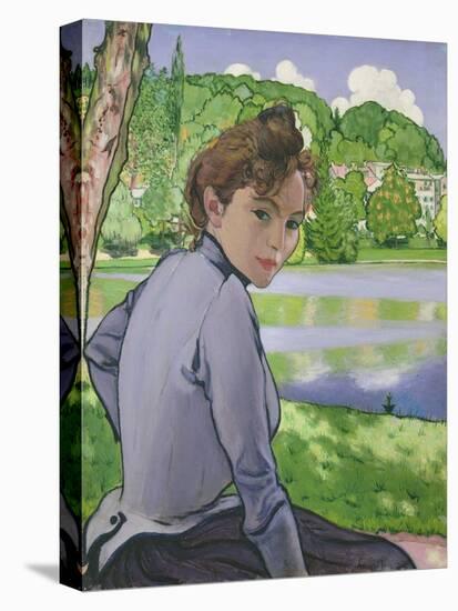Woman Beside a Lake, 1889-Louis Anquetin-Stretched Canvas