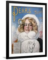 Woman Bundled Up for Winter, Cover Page of Pears' Soap Annual, 1904-null-Framed Premium Giclee Print