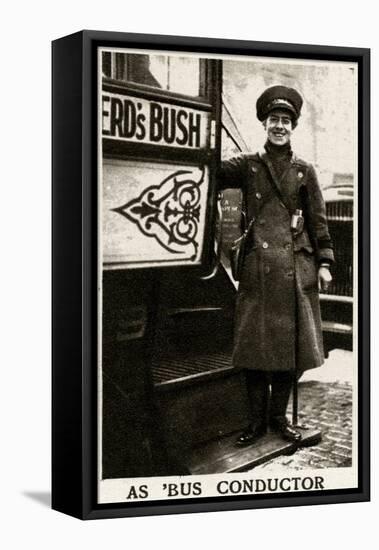 Woman Bus Conductor During WWI-null-Framed Stretched Canvas