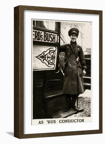 Woman Bus Conductor During WWI-null-Framed Art Print