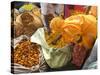Woman Buying Marigolds, Flower Market, Bari Chaupar, Jaipur, Rajasthan, India, Asia-Annie Owen-Stretched Canvas