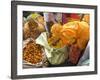Woman Buying Marigolds, Flower Market, Bari Chaupar, Jaipur, Rajasthan, India, Asia-Annie Owen-Framed Photographic Print