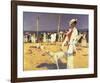 Woman By the Sea-Francois Flameng-Framed Premium Giclee Print